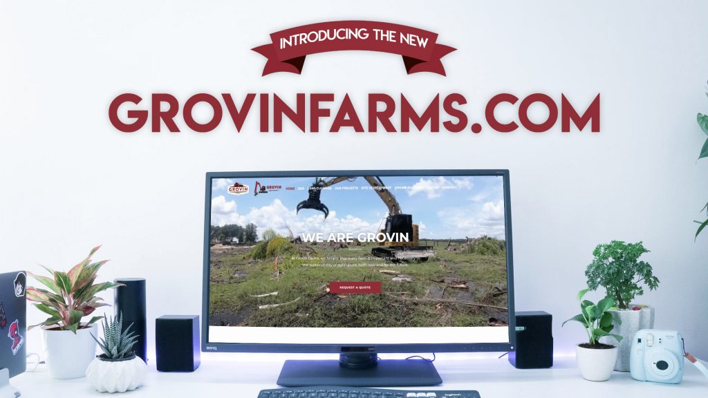 land clearing, sustainable agriculture, site development, sod installation | Grovin Farms, Florida.